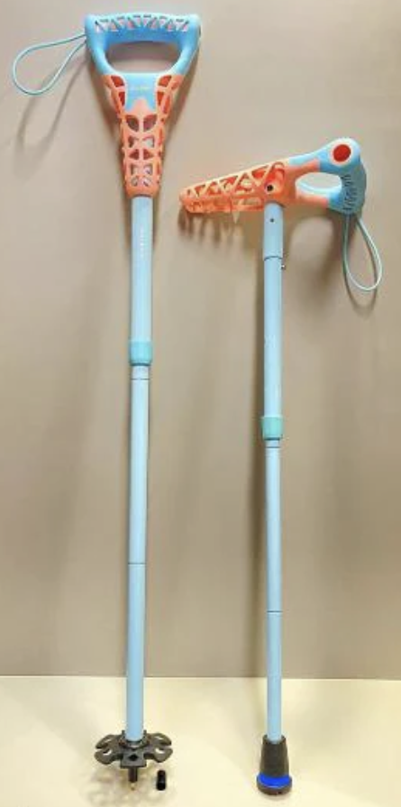 Walk Sit from Glamsticks in striking pale blue and peach 